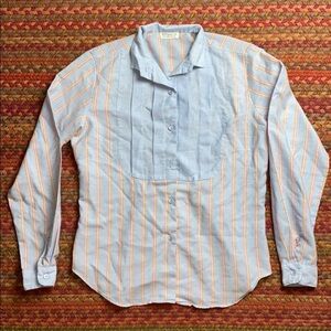 60s VTG LEVI STRAUSS STRIPE BUTTON UP LONG SLEEVE MID CENTURY